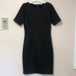 TAHARI black a line body con dress